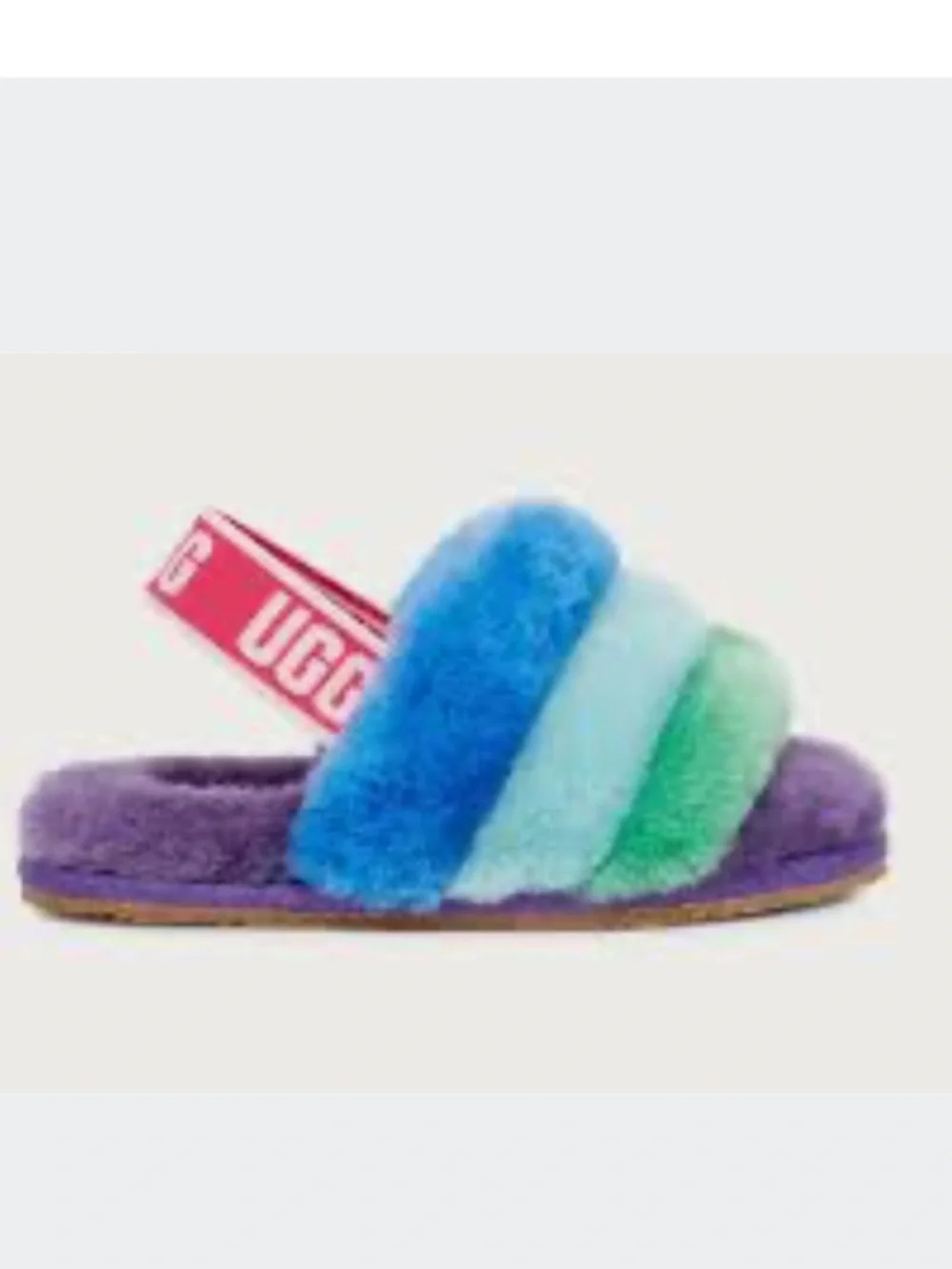 UGG Rainbow Fluff kids Slide shoes